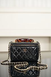 Chanel Long Vanity with Chain Lambskin Tortoise-Shell Effect Plexi & Gold-Tone Metal Black AP5061 - 17x9.5x8cm - 6
