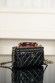 Chanel Long Vanity with Chain Lambskin Tortoise-Shell Effect Plexi & Gold-Tone Metal Black AP5061 - 17x9.5x8cm - 4