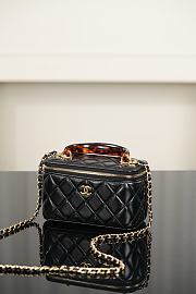 Chanel Long Vanity with Chain Lambskin Tortoise-Shell Effect Plexi & Gold-Tone Metal Black AP5061 - 17x9.5x8cm - 3