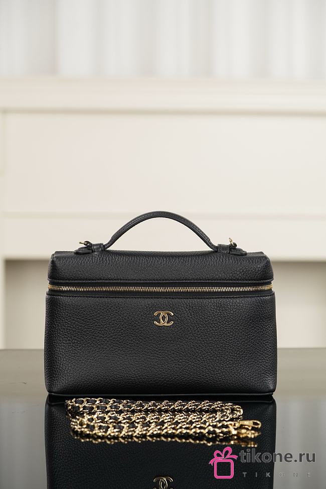 Chanel Large Vanity with Chain Grained Calfskin & Gold-Tone Metal Black AP5347 - 23x15x5cm - 1