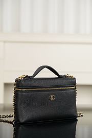 Chanel Large Vanity with Chain Grained Calfskin & Gold-Tone Metal Black AP5347 - 23x15x5cm - 4