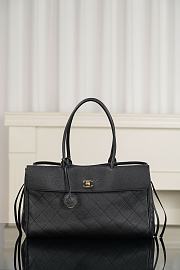 Chanel Shopping Bag Grained Calfskin & Gold-Tone Metal Black AS6428 - 38x23x16cm - 2