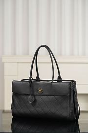 Chanel Shopping Bag Grained Calfskin & Gold-Tone Metal Black AS6428 - 38x23x16cm - 3