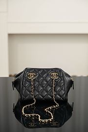 Chanel Small Bowling Bag Lambskin Black AS6472 - 25x16x15cm - 1