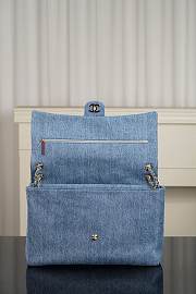 Chanel Maxi Flapbag Denim & Gold Metal Blue - 38.5x26x11cm - 6