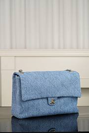 Chanel Maxi Flapbag Denim & Gold Metal Blue - 38.5x26x11cm - 4
