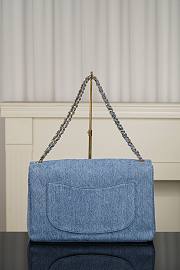 Chanel Maxi Flapbag Denim & Gold Metal Blue - 38.5x26x11cm - 3