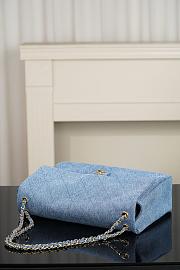 Chanel Maxi Flapbag Denim & Gold Metal Blue - 38.5x26x11cm - 2