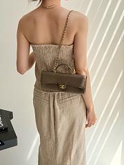 Chanel Clutch With Chain Lizard Embossed Calfskin & Gold-Tone Metal Dark Khaki AP5280 - 25x9.5x5cm - 6