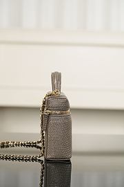 Chanel Vanity With Chain Lizard Embossed Calfskin & Gold-Tone Metal Dark Khaki - 19.5x17x5cm - 5