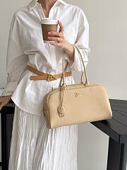 Chanel Large Bowling Bag Calfskin & Gold-Tone Metal Beige - 35.5x19x12.5cm - 3