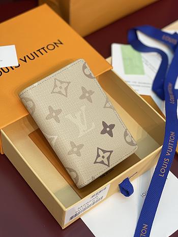 LV Pocket Organizer Monogram Surplus Canvas Sand Beige M29256 - 7.5x11x1cm