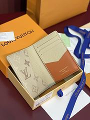 LV Pocket Organizer Monogram Surplus Canvas Sand Beige M29256 - 7.5x11x1cm - 3