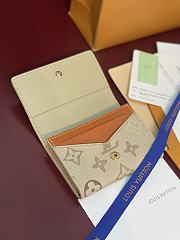 LV Enveloppe Carte de Visite Monogram Surplus Canvas Sand Beige M27053 - 10.5x8x1cm - 6