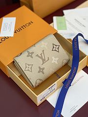 LV Enveloppe Carte de Visite Monogram Surplus Canvas Sand Beige M27053 - 10.5x8x1cm - 4