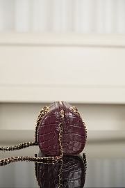 Chanel Clutch With Chain Crocodile Embossed Calfskin & Gold-Tone Metal Dark Burgundy - 18.5x11.5x11cm - 6