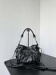 Balenciaga Le City Bucket Bag Small Arena Lambskin in Black - 27x20x15cm - 1
