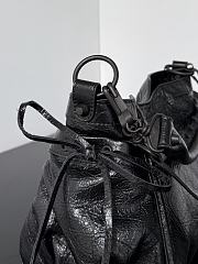 Balenciaga Le City Bucket Bag Small Arena Lambskin in Black - 27x20x15cm - 4