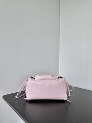 Balenciaga Le City Bucket Bag Small Arena Lambskin in Petal Pink - 27x20x15cm - 6