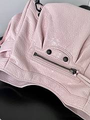 Balenciaga Le City Bucket Bag Small Arena Lambskin in Petal Pink - 27x20x15cm - 4