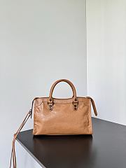 Balenciaga Le City Bag Small in Camel Arena Lambskin - 30x19x9.6cm - 4