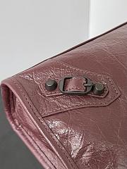 Balenciaga Le City Bag Small in Dark Burgundy Arena Lambskin - 30x19x9.6cm - 4