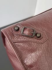 Balenciaga Le City Bag Medium in Dark Burgundy Arena Lambskin - 38.5x24x15cm - 5