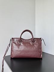 Balenciaga Le City Bag Medium in Dark Burgundy Arena Lambskin - 38.5x24x15cm - 2