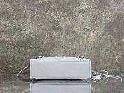 Balenciaga Le City Bag Medium in Light Gray Arena Lambskin Shiny Silver Hardware - 38.5x24x15cm - 5