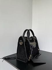 Balenciaga Le City Bag Medium in Black Suede Calfskin And Smooth Calfskin - 38.5x24x15cm - 5