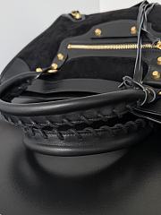 Balenciaga Le City Bag Medium in Black Suede Calfskin And Smooth Calfskin - 38.5x24x15cm - 3