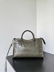 Balenciaga Le City Bag Medium in Army Green Arena Lambskin - 38.5x24x15cm - 5