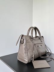 Balenciaga Le City Bag Medium in Dark Noix Brown Arena Lambskin - 38.5x24x15cm - 6