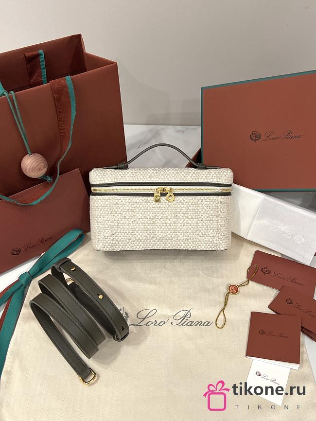 Loro Piana Extra Pocket L19 Cashmere, Lotus Flower, Silk Pale Wheat/Salty Capers/Sun gold (B5C5) - 19x11.5x7cm - 1