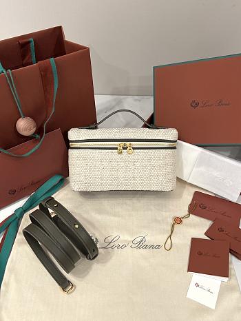 Loro Piana Extra Pocket L19 Cashmere, Lotus Flower, Silk Pale Wheat/Salty Capers/Sun gold (B5C5) - 19x11.5x7cm