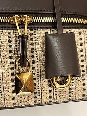Loro Piana Extra Bag L23 Wool, Silk Camel/Black/Pecora Nera Color/Sun Gold (F8BN) - 23x12x7cm - 3