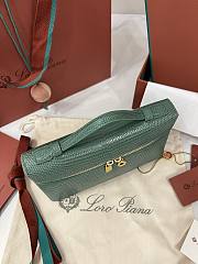 Loro Piana Extra Pocket L19 Monitor Lizard Green Lagoon/Sun Gold (51BI) - 11x19x6.5cm - 3