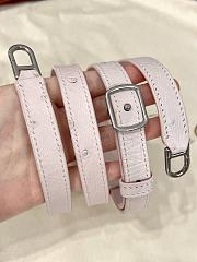 Loro Piana Extra Bag L23 Ostrich Leather Whisper Pink/Antique Silver (30JG) - 23x12x7cm - 4