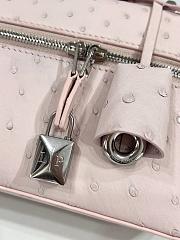 Loro Piana Extra Bag L23 Ostrich Leather Whisper Pink/Antique Silver (30JG) - 23x12x7cm - 2