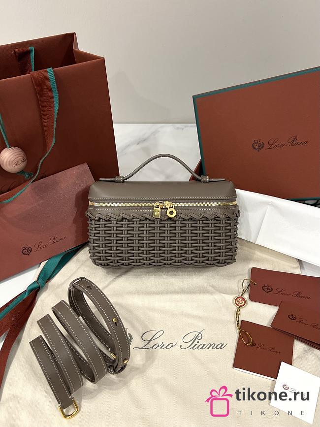 Loro Piana Extra Pocket L19 Calfskin Almond Tree/Sun Gold - 11x19x7cm - 1