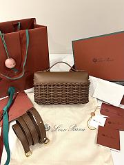 Loro Piana Extra Pocket L19 Calfskin Brown/Sun Gold - 11x19x7cm - 5