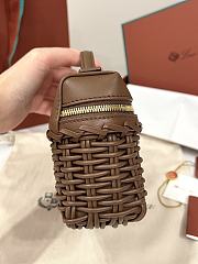Loro Piana Extra Pocket L19 Calfskin Brown/Sun Gold - 11x19x7cm - 3