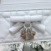 Lady Dior Freesia Card Holder Ice Blue Cannage Lambskin - 10.5x8x0.5cm - 5