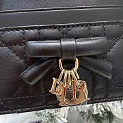 Lady Dior Freesia Card Holder Black Cannage Lambskin - 10.5x8x0.5cm - 2
