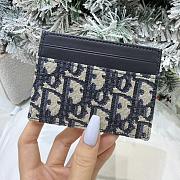 Dior Promenade Freesia Card Holder Blue Dior Oblique Jacquard - 10.5x8x0.5cm - 5