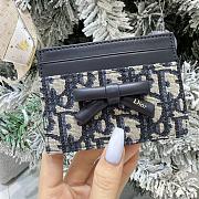 Dior Promenade Freesia Card Holder Blue Dior Oblique Jacquard - 10.5x8x0.5cm - 2