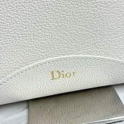 Small Dior Médaillon Bucket Bag White Grained Calfskin - 19x18x12.5cm - 5