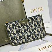 Medium Dior Médaillon Bucket Bag Khaki Grained Calfskin - 26.5x26x15cm - 5