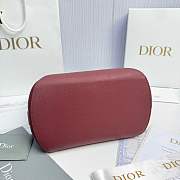 Medium Dior Médaillon Bucket Bag Hermitage Red Grained Calfskin - 26.5x26x15cm - 3