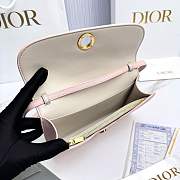 Dior Médaillon Envelope Pouch with Strap Rose Tendre and Gris Pietro Grained Calfskin - 20.5x13.5x4cm - 2